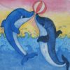 Dekorszalvéta - Delfinek labdával